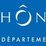 logo du departement du rhone avec le texte rhone le departem